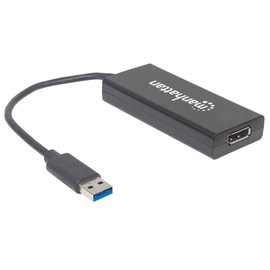 Intellinet 152327 MANHATTAN SuperSpeed USB 3.0 Male to Display Port-Female Adapter - Black