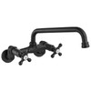 gotonovo Wall Mount Kitchen Sink Faucet Double Cross Handle Commercial