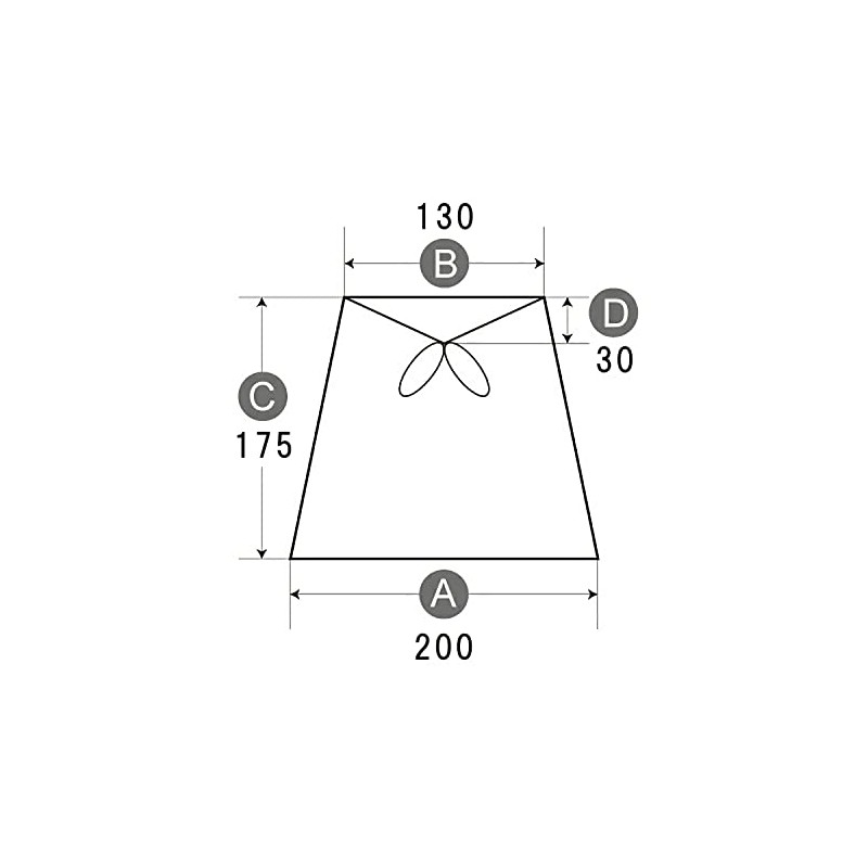 Lamp-shade K-20130 Catch-Type Replacement Lampshade Cotton Fabric, Light Beige, Diameter