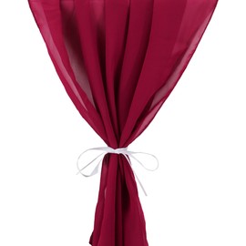 Time to Sparkle 1PC 10FT Chiffon Table Runner Wedding Decor 28x120 inches Gauze Table Runner Rustic Sheer Table Decor for Romantic Bridal Shower Baby Shower Birthday Party Burgundy