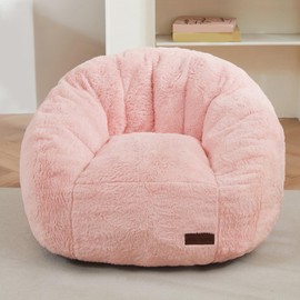 MAXYOYO Bean Bag Chair for Kids, Shell Shaped Bean Bag Couch for Boys and Girls, Toddler Chair Bean Bag Sofa for Playroom, Nursery Room, Pink