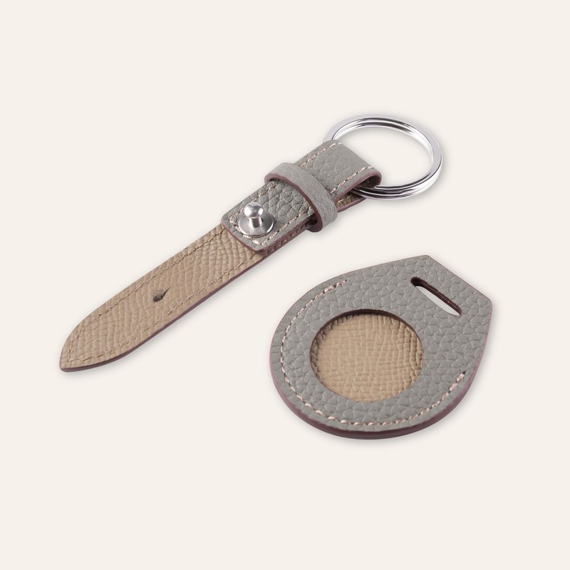COGURE COPAT-K Charm Keychain, AirTag Case, Genuine Leather, Air Tag