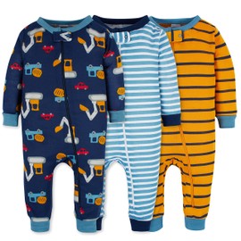Onesies Brand Baby Boy's 3-Pack Snug Fit One-Piece Cotton Pajamas, Truck, 18 Months