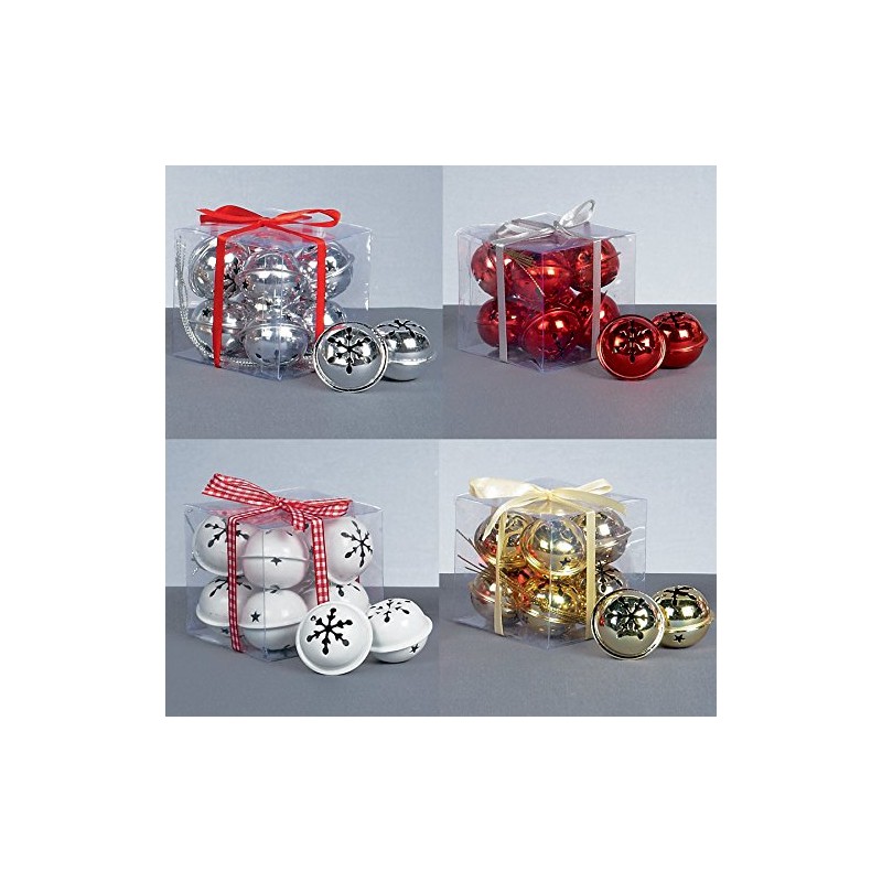 8 x Gold Christmas Jingle Bells
