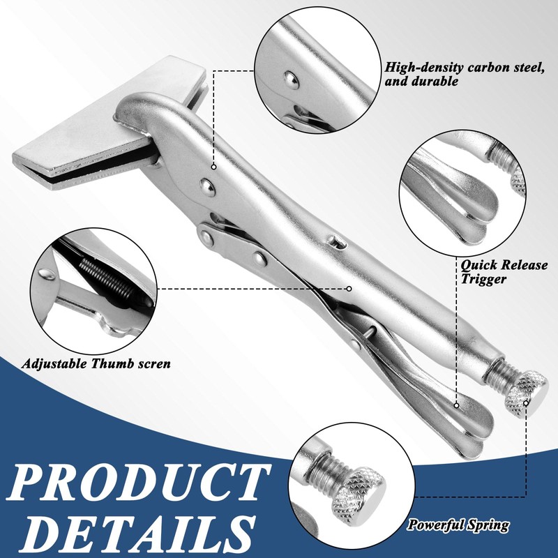 LANIAKEA 2PCS Locking Sheet Metal Clamps 9.4'' Heavy Duty Sheet