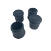 (4 Pack) 1-1/8" Black Rubber Tips for Cane, Crutch, or