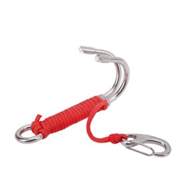 Drift Hook Scuba Diving Double Dual Stainless Steel Drift Hook with Line for Cave DiveRed