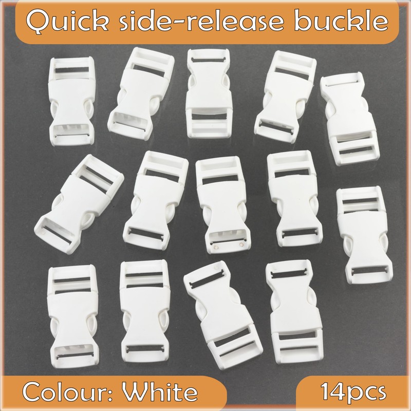 AERZETIX - 14er-Pack Schnallen, Schnellverschluss-Clips für Rucksäcke - 20 mm