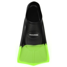 Aqua Speed® HIGH TECH Kurze Trainingsflossen | Schwimmflossen | Schwimmtraining | Kurzflossen | Taucherflossen | Größen 33-48, Größen:33/34, Modell:schwarz/neon-grün/38