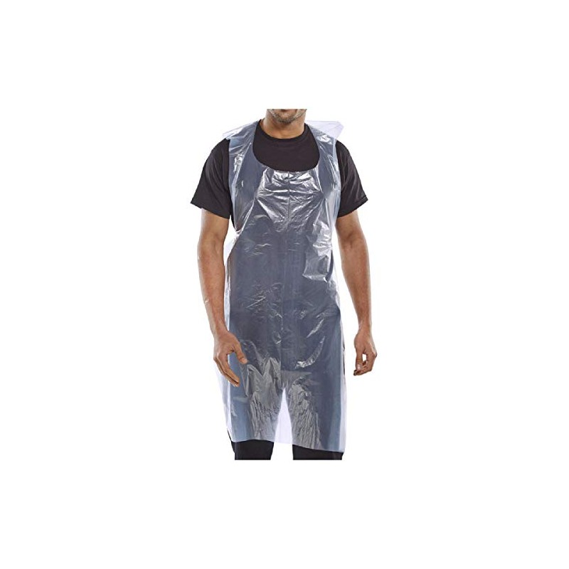 HOT BARGAINS 100 X White Plastic Aprons Disposable For adults