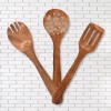 LX LEKHX Wooden Spoons for Cooking, 3 Pcs Natural Teak