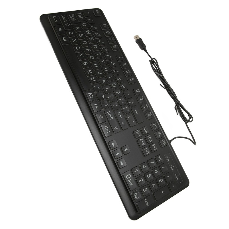 Large Print Keyboard Large Bold Letters 104 Keys Standard Full