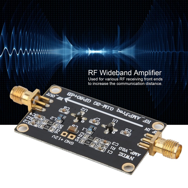 LNA 0.1M‑2G RF Wideband Amplifier 60dB High Gain Low Noise