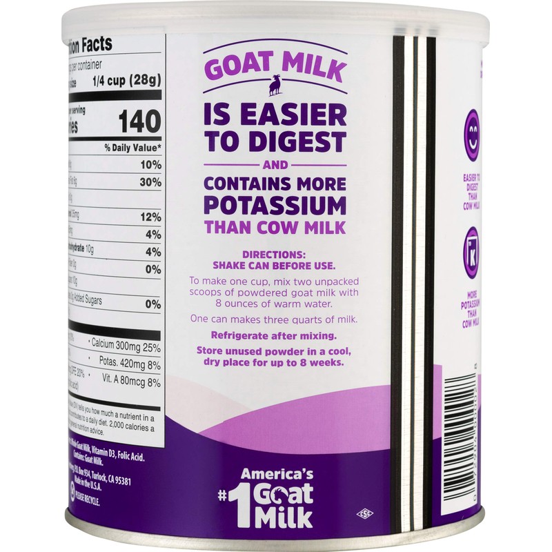 Meyenberg Whole Powdered Goat Milk, Vitamin D, 12 Ounce