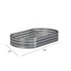 zizin 2 Pack Galvanized Raised Garden Bed Metal Oval Raised