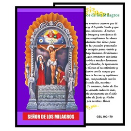 Oracion Al Senor De Los Milagros Para Enfermedades Y Pobrezas Tarjeta De Rezo Laminada Bendita Por Su Santidad Francisco