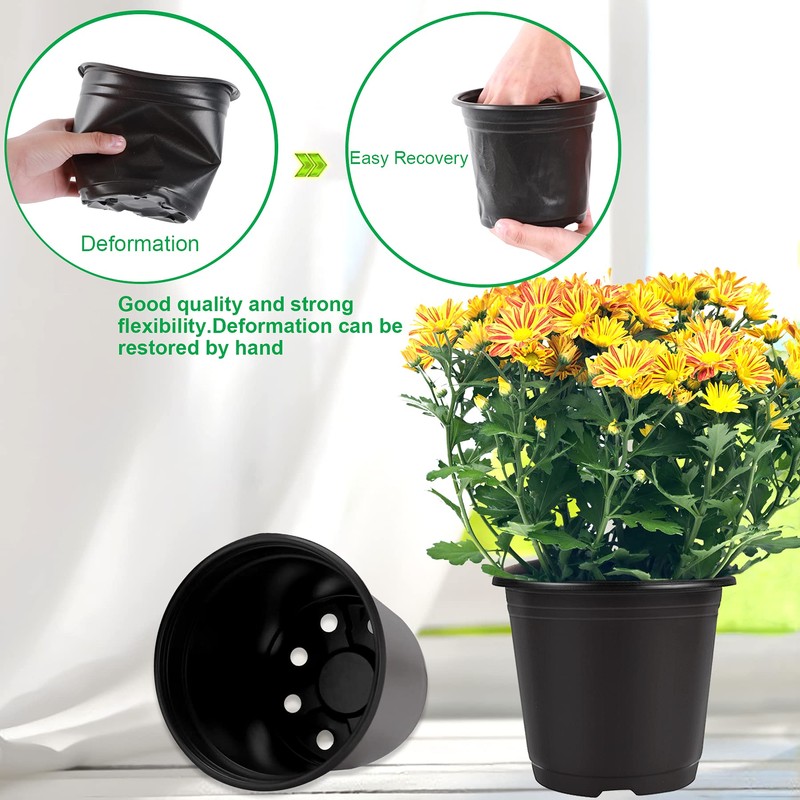 Augshy Pots, black, 4inch