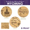 Totally Bamboo Destination Wyoming State Shaped Serving and Cutting Board,