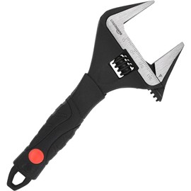 Rixotix Adjustable Wide Jaw Wrench for Plumbing with Soft Grip (16.1 cm x 7.2 cm x 1.5 cm)
