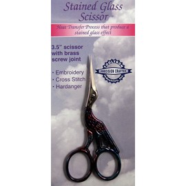 Tooltron Stained Glass Scissor, 3.5-Inch