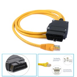 Yalgdlen Enet OBD2 OBDii RJ45 Cable Ethernet to OBD F-Series G-Series bimmercode bootmod3 ista enet Cable