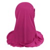 NICEYST Girls Ice Silk Muslim Khimar Hijab Headscarf Flower Arab