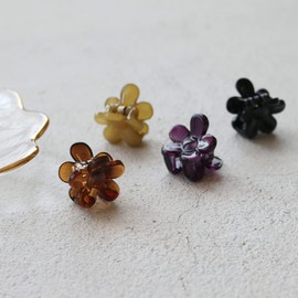 JewelVOX Women's Hair Clip, Hair Accessories, Mini Set of 2, Flower, Fashionable, Popular, Adult (Black)