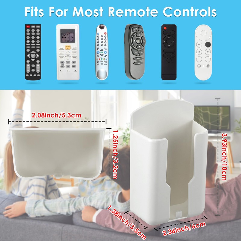 Saillong 2 Pack Remote Holder Wall Mount, Remote Control Holder