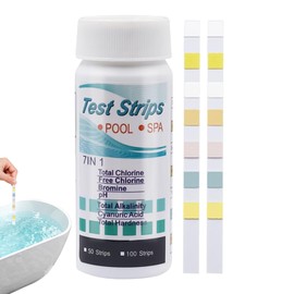Hot Tub Test Strips,Quick Swimming Pool Test Strips | Multifunctional Testing Paper Set Long Lasting Cleaning Supplies for Freshwater Saltwater Swimming Spa Pond