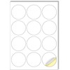 Creavvee 12 Round Label per Sheet, 25 A4 Sheets, Printable