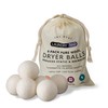 Laundry 360 6 Pack Wool Dryer Ball Set with Canvas