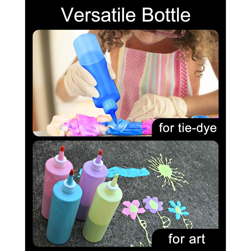 Squeeze Bottles, 16 OZ Plastic Sauce Squeeze Bottle Set with
