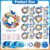 Hollowfly 48 Sets Summer Ocean Wreath Craft Kits Sea Animal