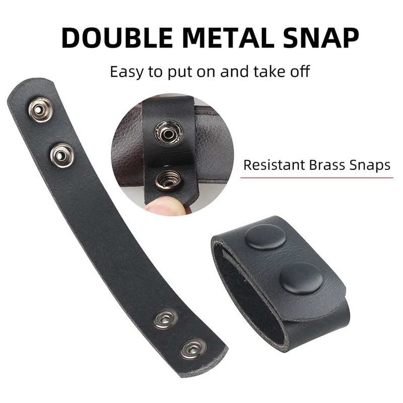 DONGKER Leather Belt Keeper, 1/2/4 Piece Security Belt Holder, Tactical