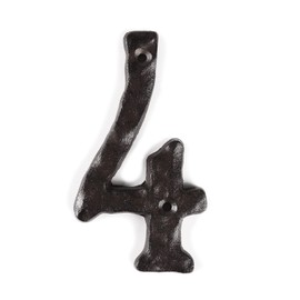 STCREE Cast Iron House Numbers 14.5cm Mailbox Numbers Address Numbers for House Mailbox Apartment Hotel Door Room Closet (4)