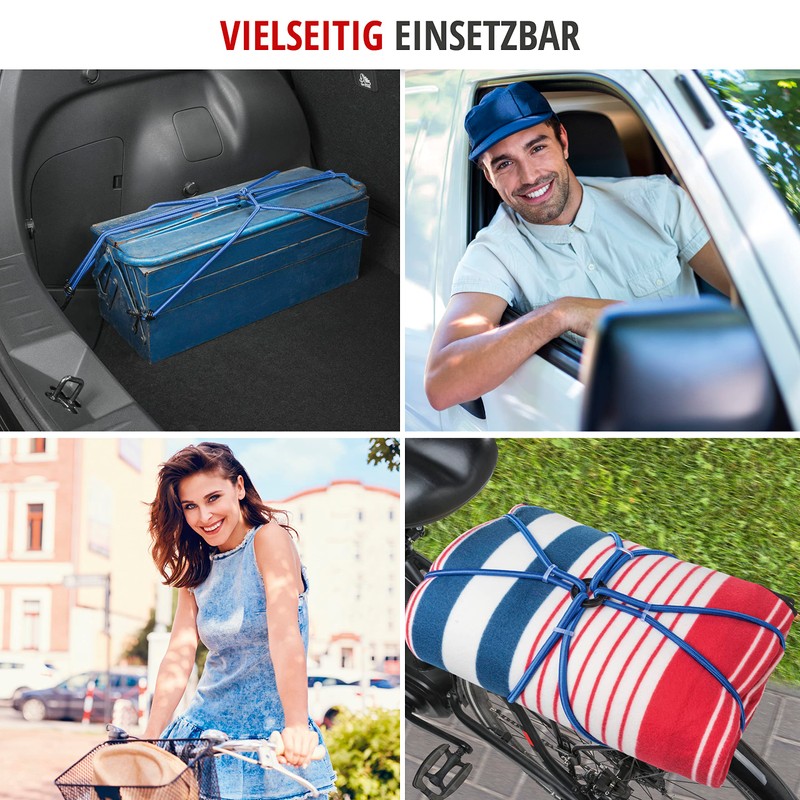 Walser Luggage Spider with Hooks, Tensioning Rubber Set 60 cm