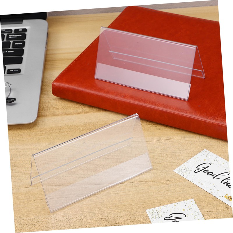 ULTECHNOVO 6Pcs Acrylic Display Stand for Office Events Name Plate