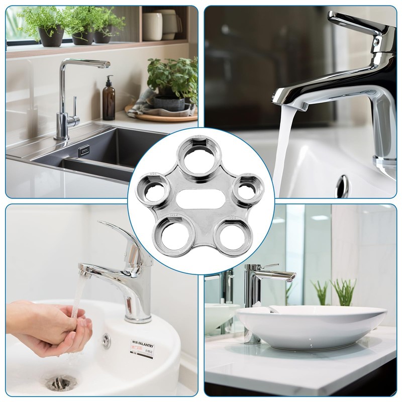 Efficient Water Flow Adjusting Tool, 10 in 1 Faucet Aerator