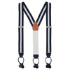 Trafalgar Men's Montague Center Stripe Nylon Button End Braces (Suspenders),