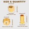 VisHomeYard 3/8 Inch OD Brass Compression Insert,Sleeve Ferrule,Nut 75PCS