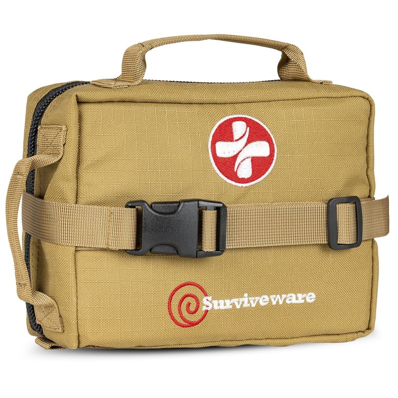 Surviveware 119 Pcs Comprehensive Premium Survival First Aid Kit -