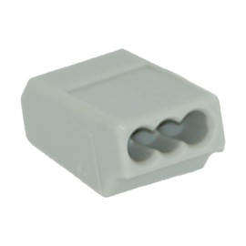Wago Socket Terminal 3-Gang 3 x 0.75-1.5 mm² E, 18 A, Grey 273100E