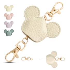 akoyo Reel Strap, Reel Keychain, Cute, Animal Key Chain, Struck, Key Chain, Stretchable, Strong Pass Case, Keys, Removable, PU Leather Key Holder, For Retractable Hanging Name Tags, Reel Included,