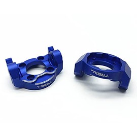 Treal Aluminum 7075 Front C hubs Spindle Carrier Set 5 Degree for Losi LMT Monster(Blue)