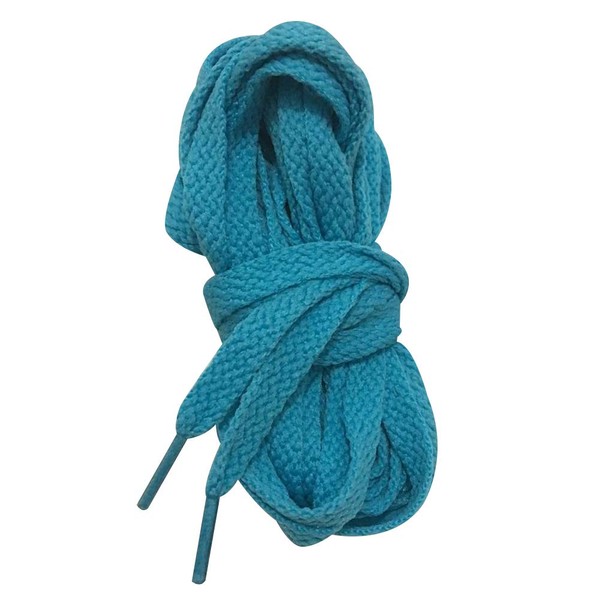 ANUFER 3.7M Long Colorful Shoelaces for Canvas Knee Boots Blue