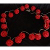 Rattan-ball light chain red / Ball light chains