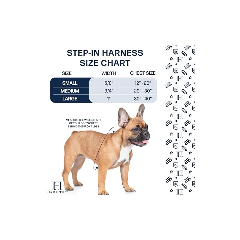 Hamilton Adjustable No Pull Step in Dog Harness, Small 5/8"