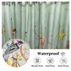 Shower Curtain, Green Bird Floral Leaf Shower Curtains, 180x180cm (71x71Inch)