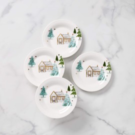 Lenox Balsam Lane 4-Piece Tidbit Plate Set, 2.05 LB, Green