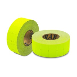 Etiquetas 21x12 mm para Etiquetadora de Precios Manual 5500 Paquete con 10 Rollos de 1000 (Amarillo)